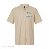 Officer Off Duty Dog Dad Funny Cop Police Retirement Gift Polo thumb 0