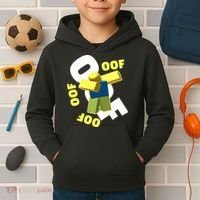 OOF Dancing Dabbing Noob Kids Hoodie thumb 2