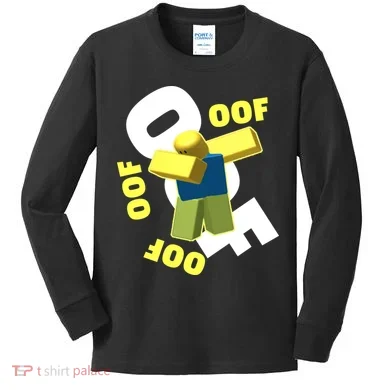 OOF Dancing Dabbing Noob Kids Long Sleeve Shirt