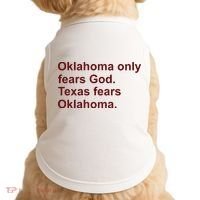 Oklahoma Only Fears God Texas Fears Oklahoma Doggie Tank thumb 0