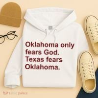 Oklahoma Only Fears God Texas Fears Oklahoma Hoodie thumb 4