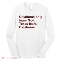 Oklahoma Only Fears God Texas Fears Oklahoma Long Sleeve Shirt thumb 0
