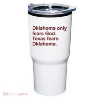 Oklahoma Only Fears God Texas Fears Oklahoma Tumbler thumb 0