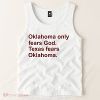 Oklahoma Only Fears God Texas Fears Oklahoma Tank Top thumb 2