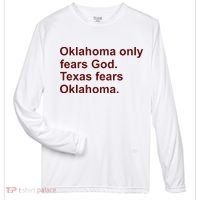 Oklahoma Only Fears God Texas Fears Oklahoma Zone Performance Long-Sleeve T-Shirt thumb 0