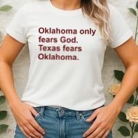 Oklahoma Only Fears God Texas Fears Oklahoma Women's T-Shirt thumb 2