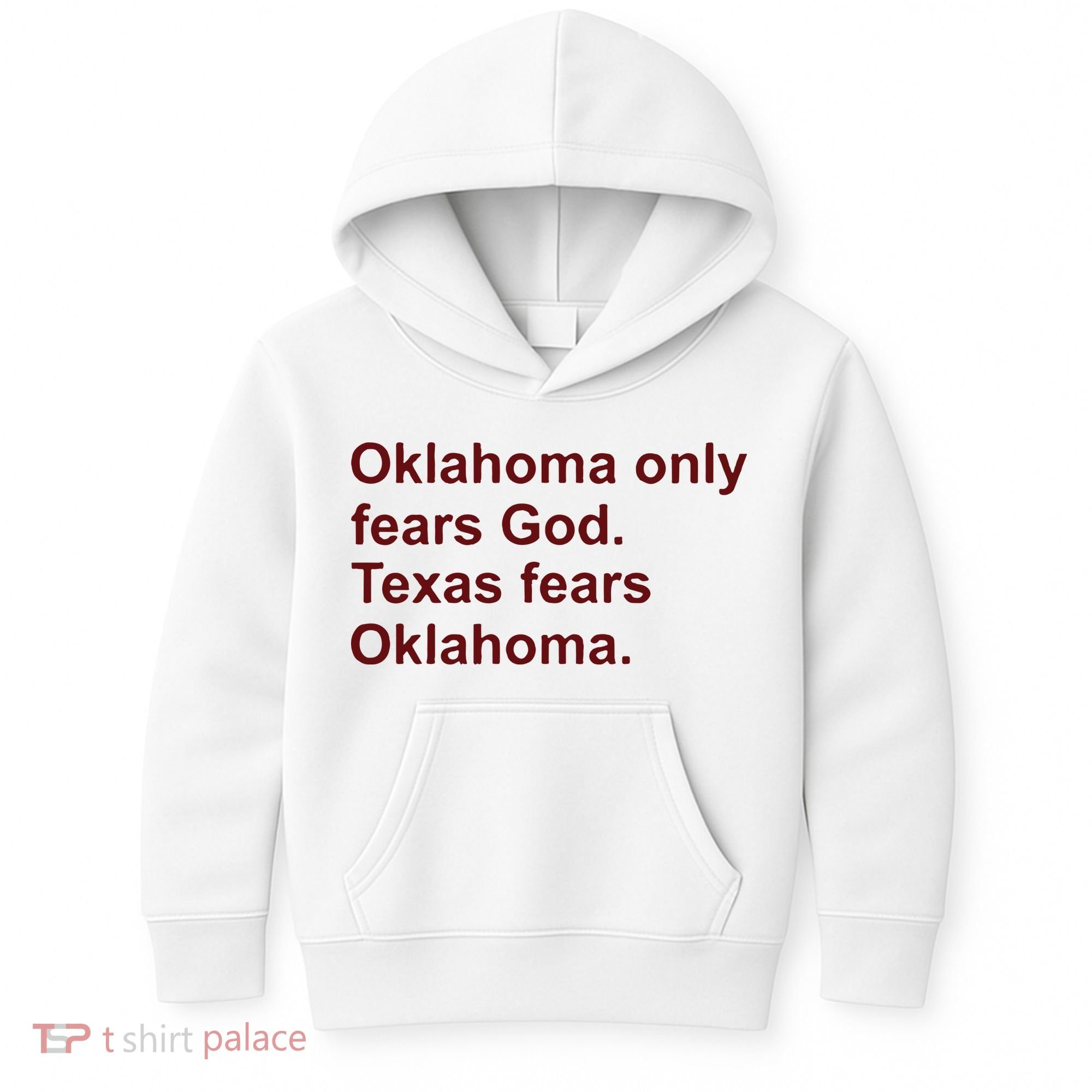 Oklahoma Only Fears God Texas Fears Oklahoma Kids Hoodie