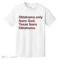 Oklahoma Only Fears God Texas Fears Oklahoma Kids T-Shirt thumb 0