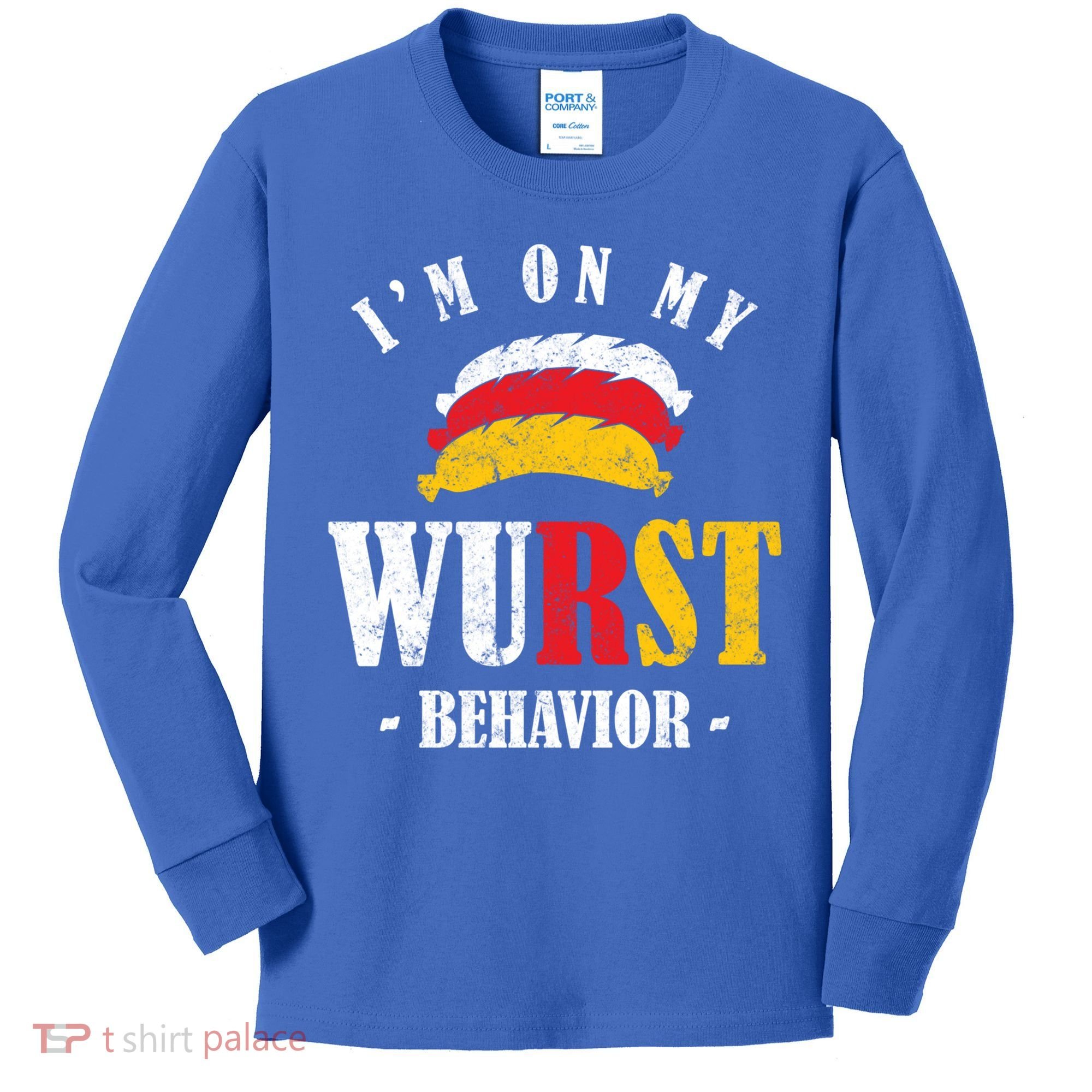 Oktoberfest October Fest Sausage Bratwurst Festival Gift Kids Long Sleeve Shirt