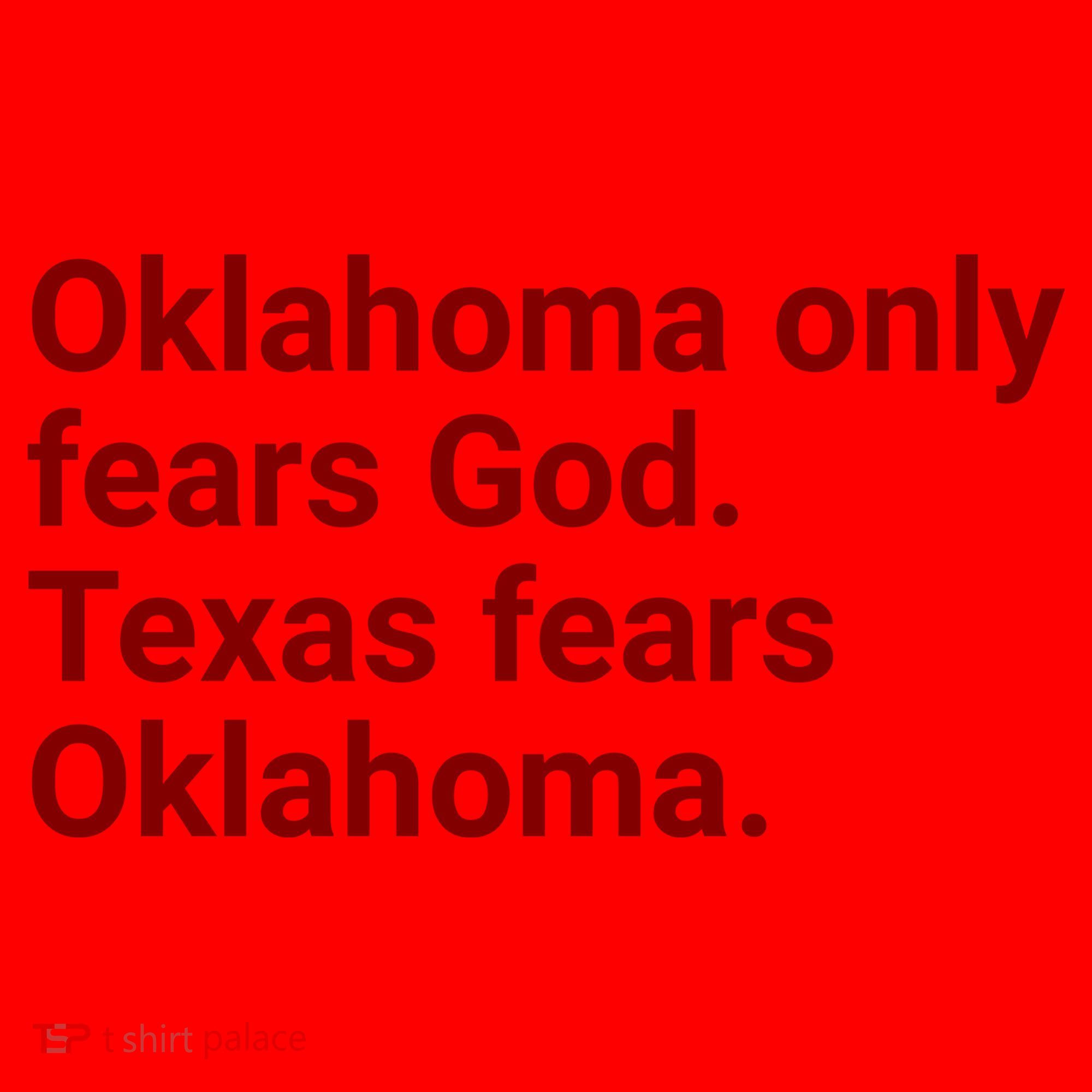 Oklahoma Only Fears God Texas Fears Oklahoma Santa Hat