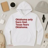 Oklahoma Only Fears God Texas Fears Oklahoma Hoodie thumb 3