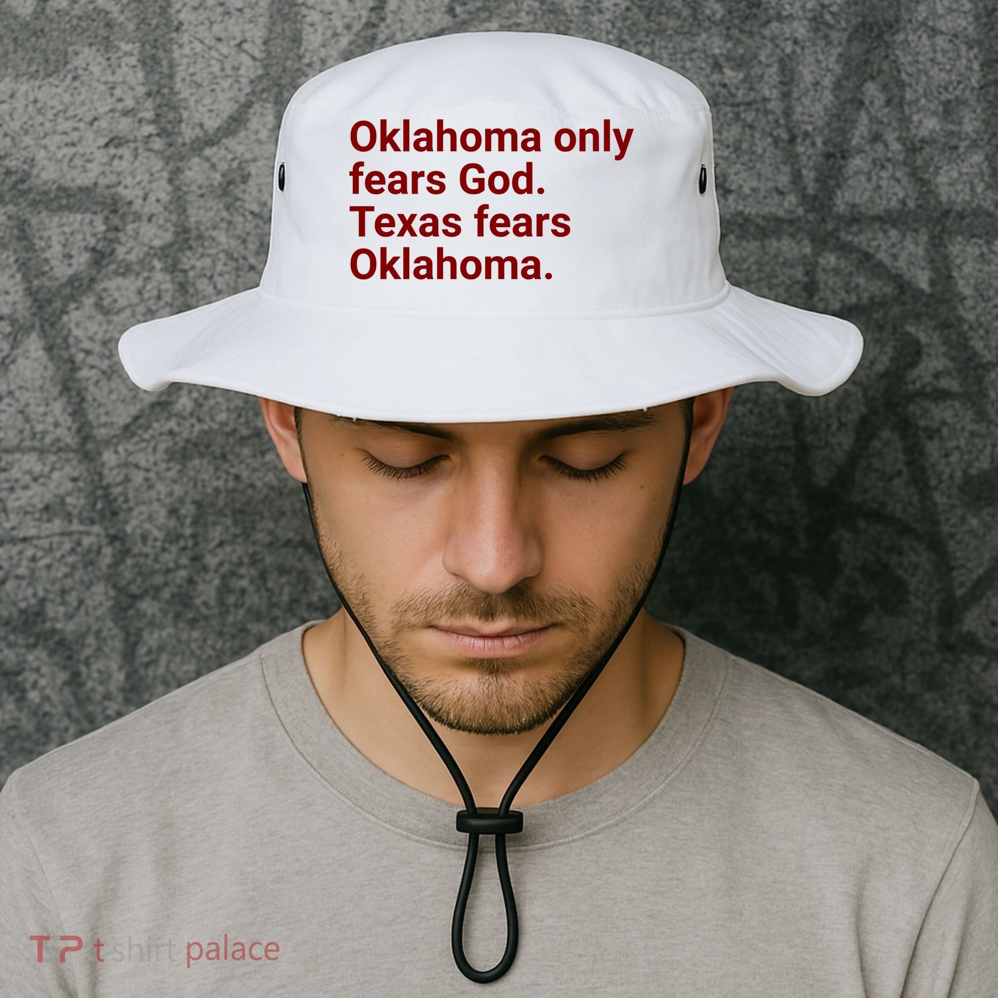 Oklahoma Only Fears God Texas Fears Oklahoma Bucket Hat