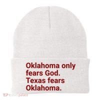 Oklahoma Only Fears God Texas Fears Oklahoma Beanie thumb 0