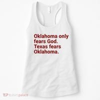 Oklahoma Only Fears God Texas Fears Oklahoma Women's Tank Top thumb 0