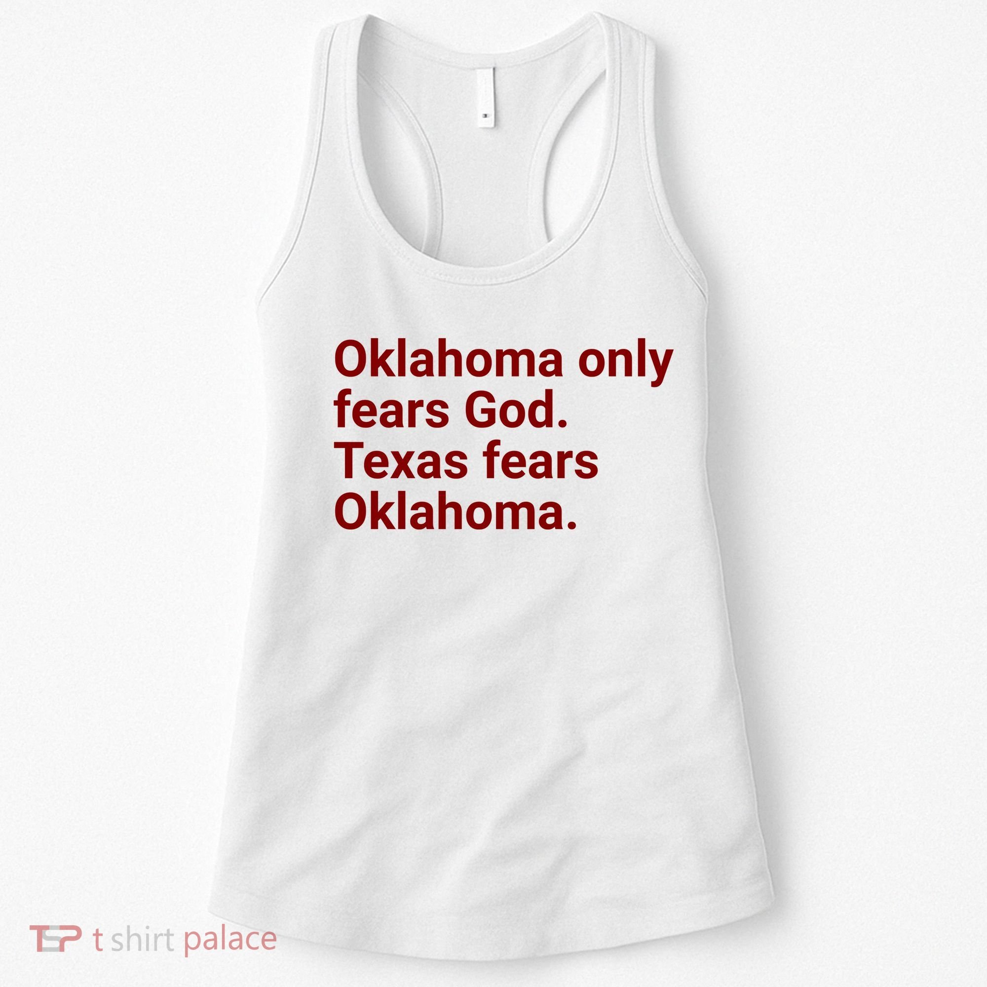 Oklahoma Only Fears God Texas Fears Oklahoma Women's Tank Top