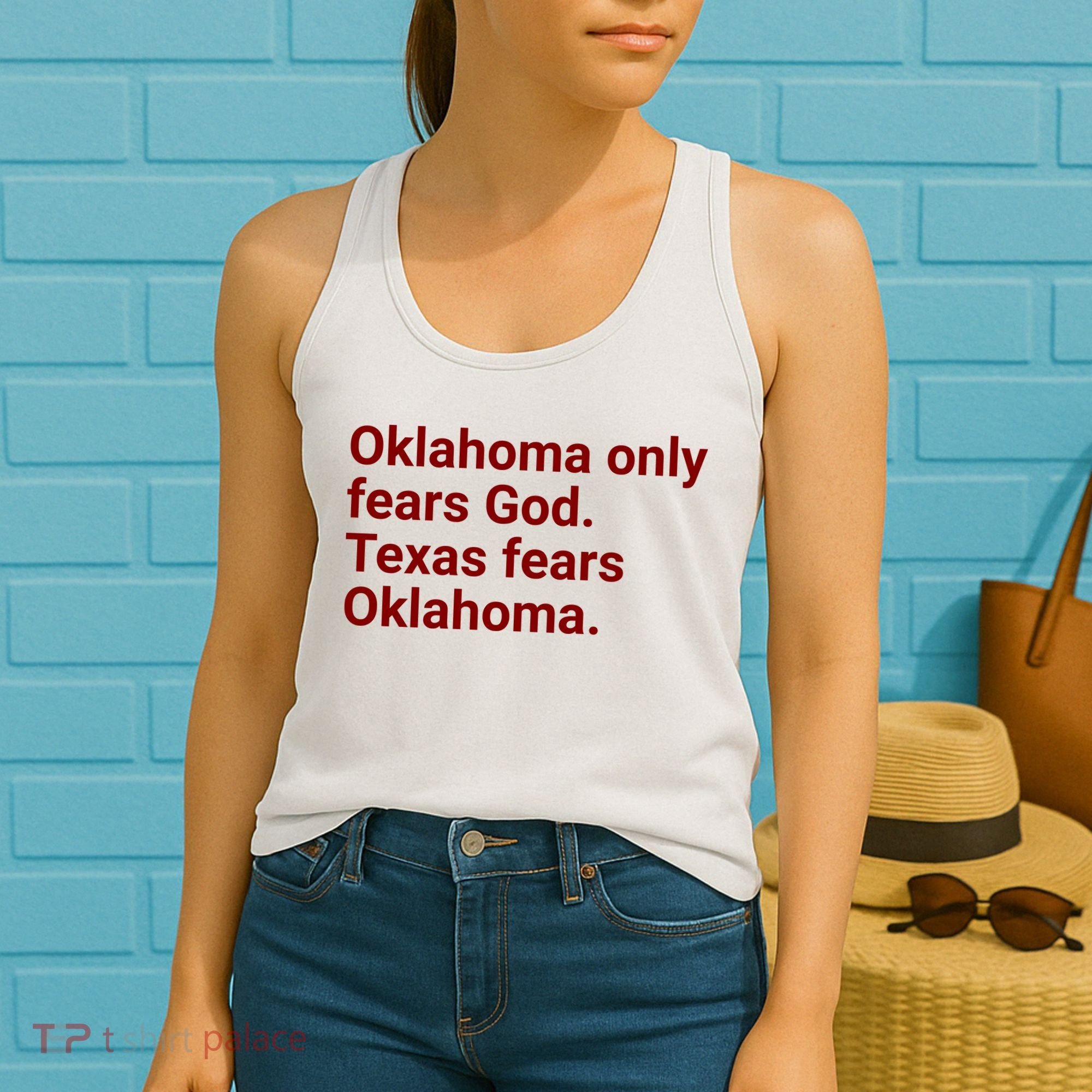 Oklahoma Only Fears God Texas Fears Oklahoma Women's Tank Top