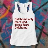 Oklahoma Only Fears God Texas Fears Oklahoma Women's Tank Top thumb 3