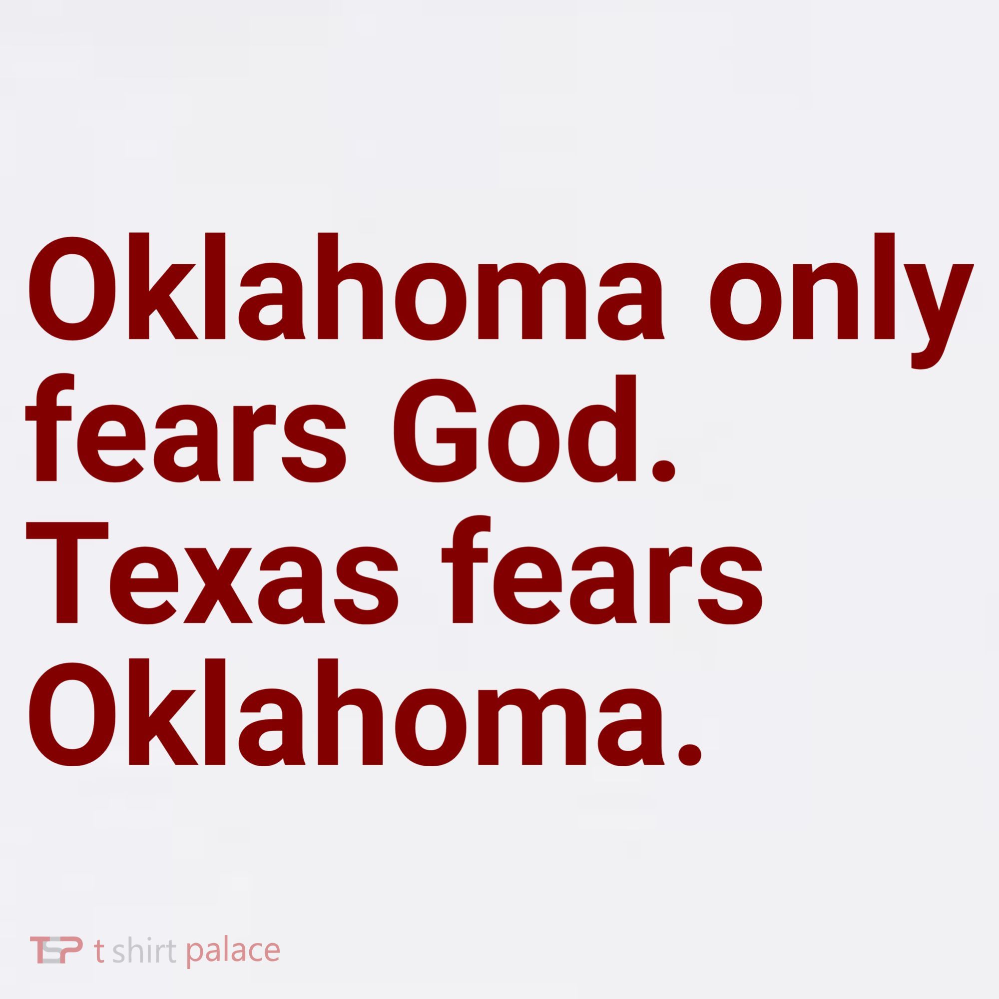 Oklahoma Only Fears God Texas Fears Oklahoma Women's Tank Top