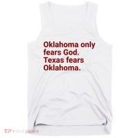 Oklahoma Only Fears God Texas Fears Oklahoma Tank Top thumb 0
