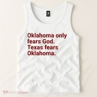 Oklahoma Only Fears God Texas Fears Oklahoma Tank Top thumb 2