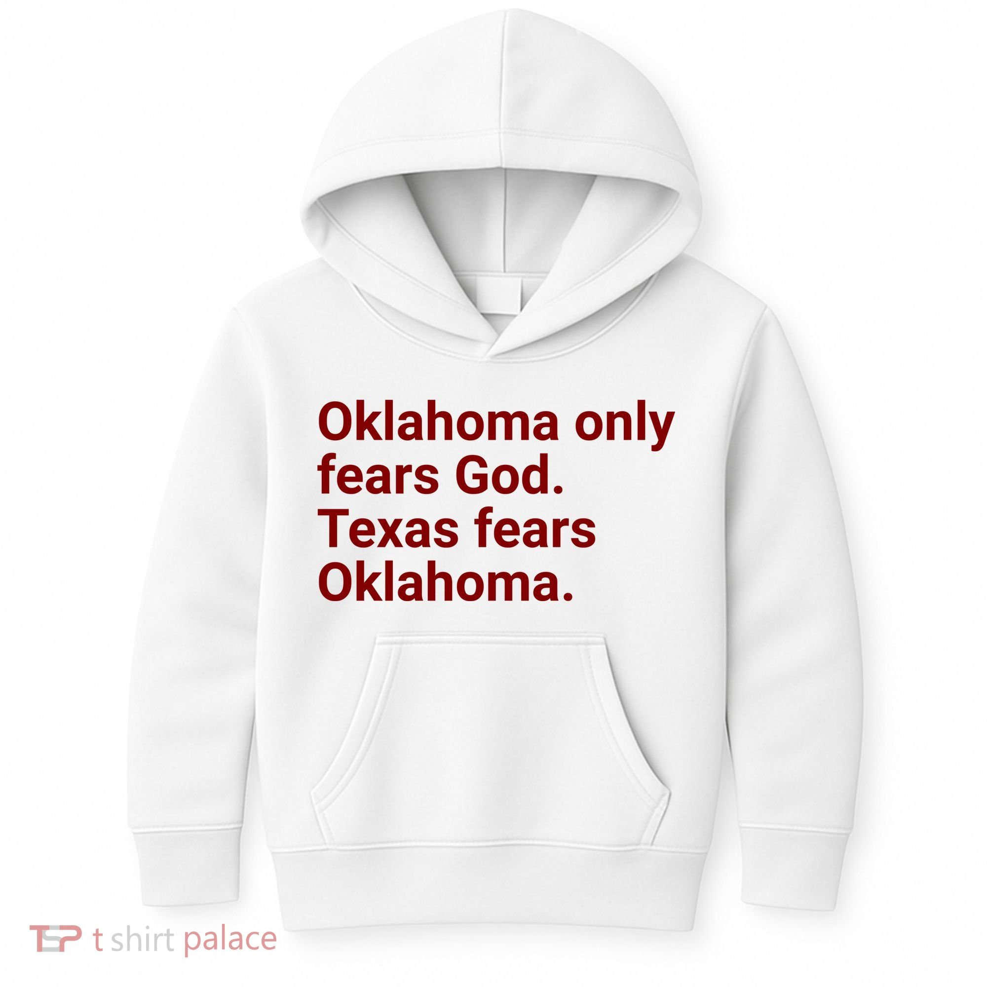 Oklahoma Only Fears God Texas Fears Oklahoma Kids Hoodie