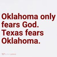 Oklahoma Only Fears God Texas Fears Oklahoma Kids Hoodie thumb 5