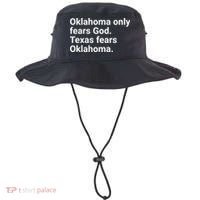 Oklahoma Only Fears God Texas Fears Oklahoma Bucket Hat thumb 0