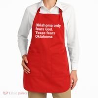 Oklahoma Only Fears God Texas Fears Oklahoma Apron thumb 2