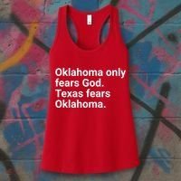 Oklahoma Only Fears God Texas Fears Oklahoma Women's Tank Top thumb 3