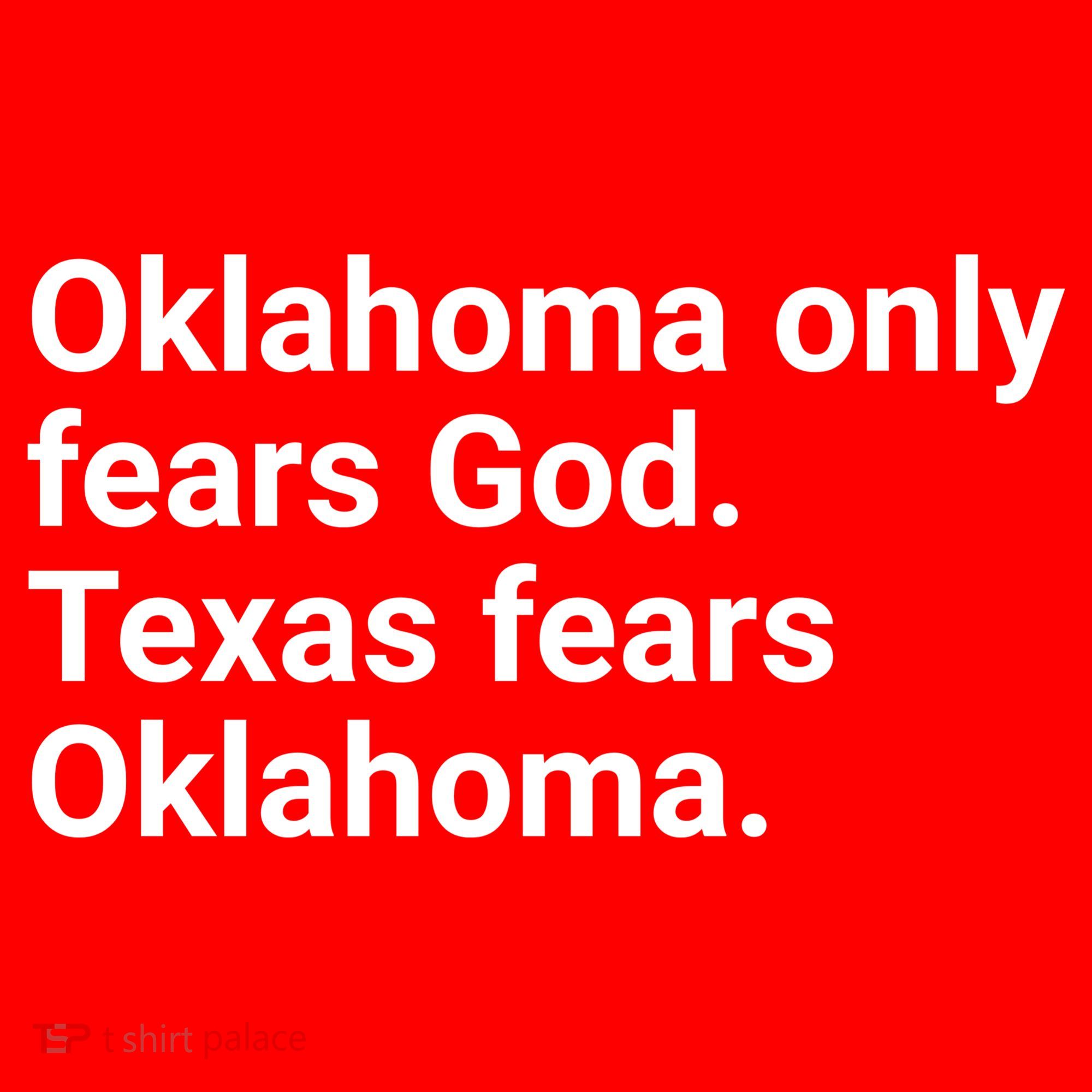 Oklahoma Only Fears God Texas Fears Oklahoma Women's Tank Top