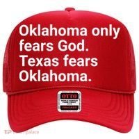 Oklahoma Only Fears God Texas Fears Oklahoma Hat thumb 0