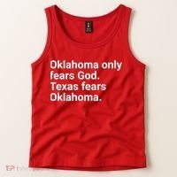 Oklahoma Only Fears God Texas Fears Oklahoma Tank Top thumb 2