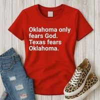 Oklahoma Only Fears God Texas Fears Oklahoma Women's T-Shirt thumb 3