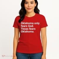 Oklahoma Only Fears God Texas Fears Oklahoma Women's T-Shirt thumb 4