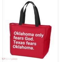 Oklahoma Only Fears God Texas Fears Oklahoma Tote Bag thumb 3