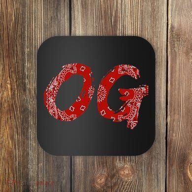 Og Original Gangster Compton Red Bandana Coaster