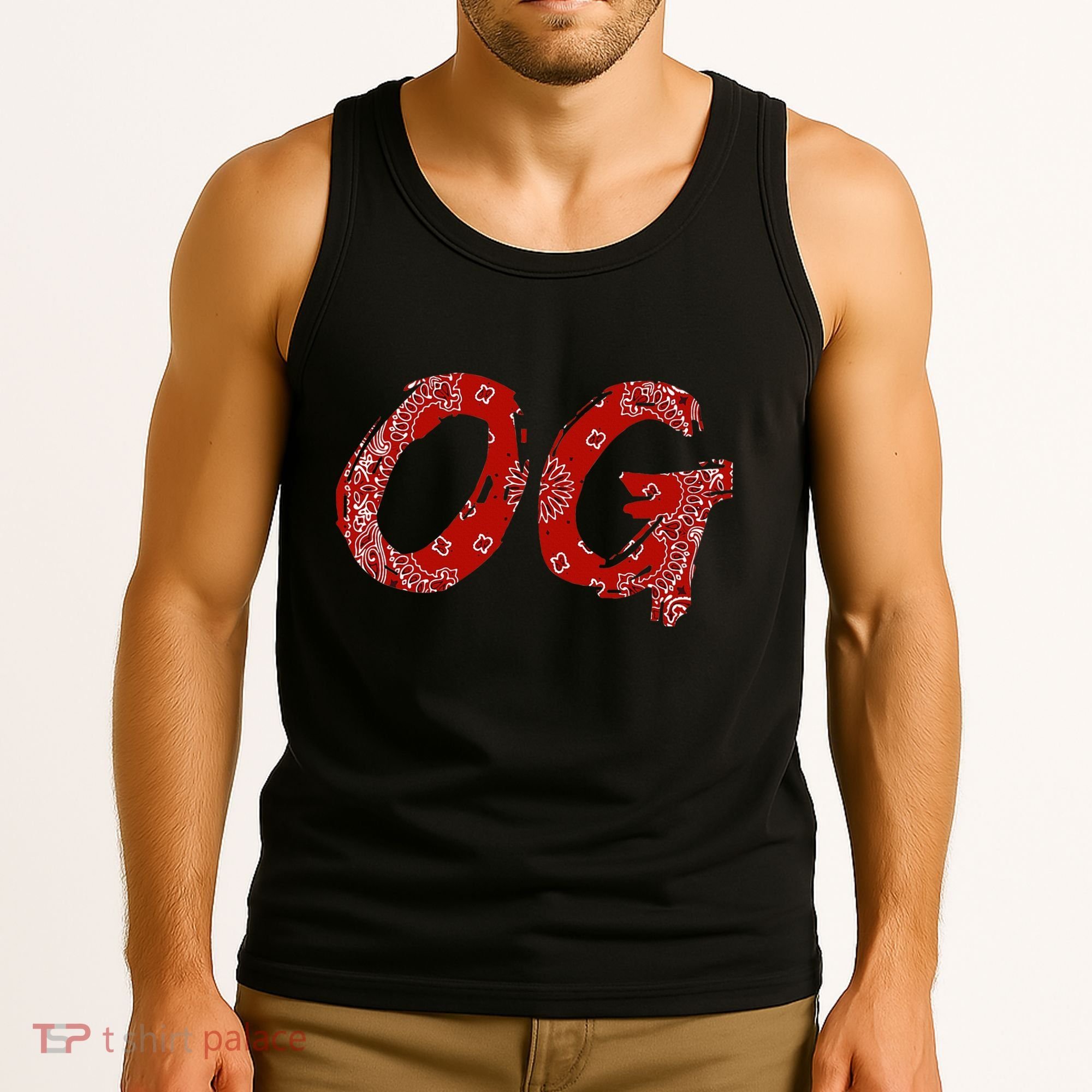 Og Original Gangster Compton Red Bandana Tank Top