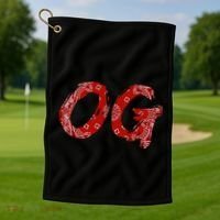 Og Original Gangster Compton Red Bandana Golf Towel thumb 1