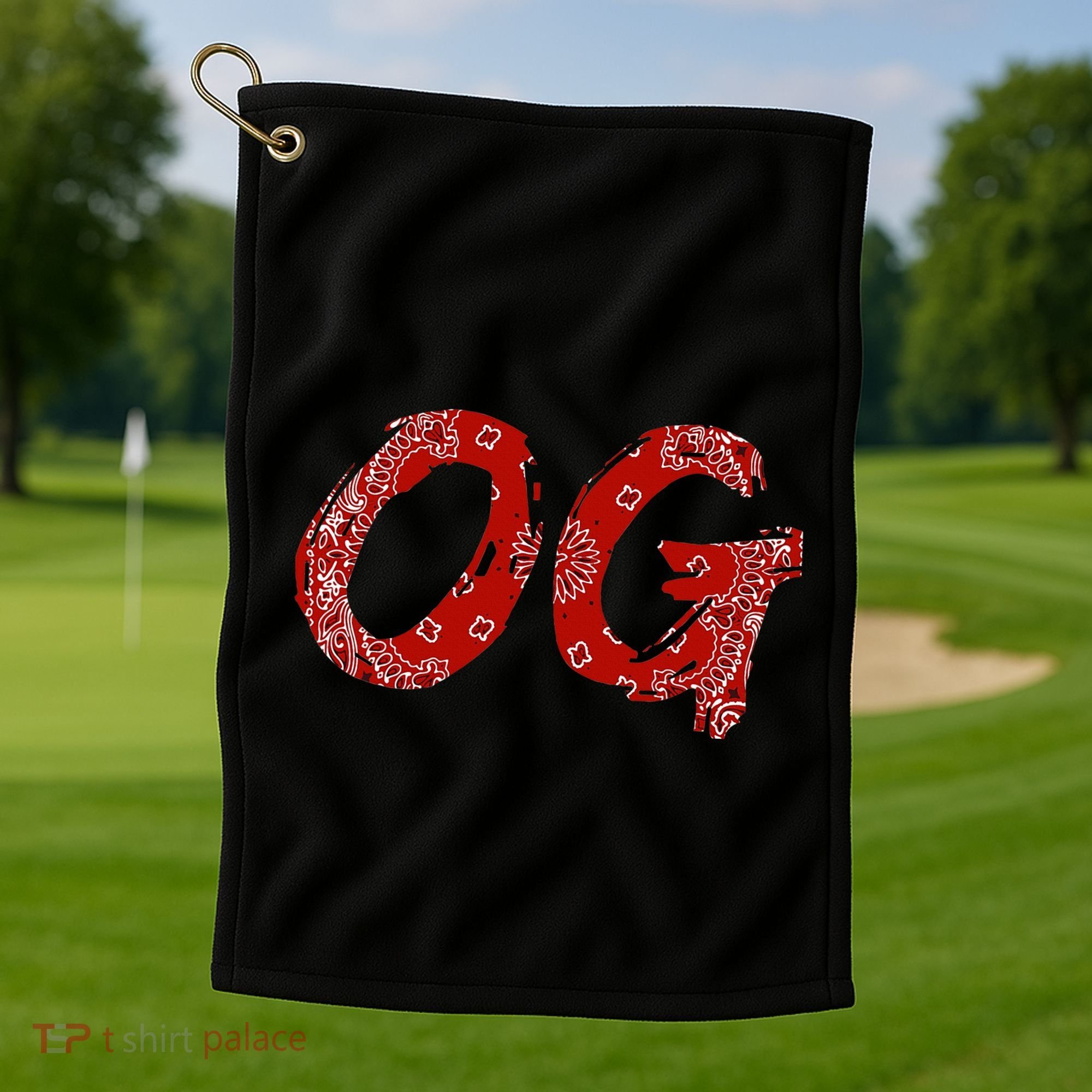 Og Original Gangster Compton Red Bandana Golf Towel