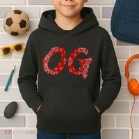 Og Original Gangster Compton Red Bandana Kids Hoodie thumb 2