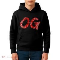 Og Original Gangster Compton Red Bandana Kids Hoodie thumb 4