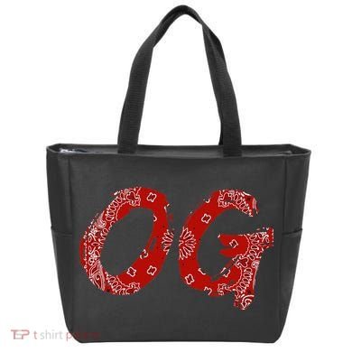 Og Original Gangster Compton Red Bandana Tote Bag