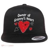 Owner Of Grannys Heart Cute Gift Flat Bill Trucker Hat thumb 0