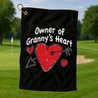 Owner Of Grannys Heart Cute Gift Golf Towel thumb 1