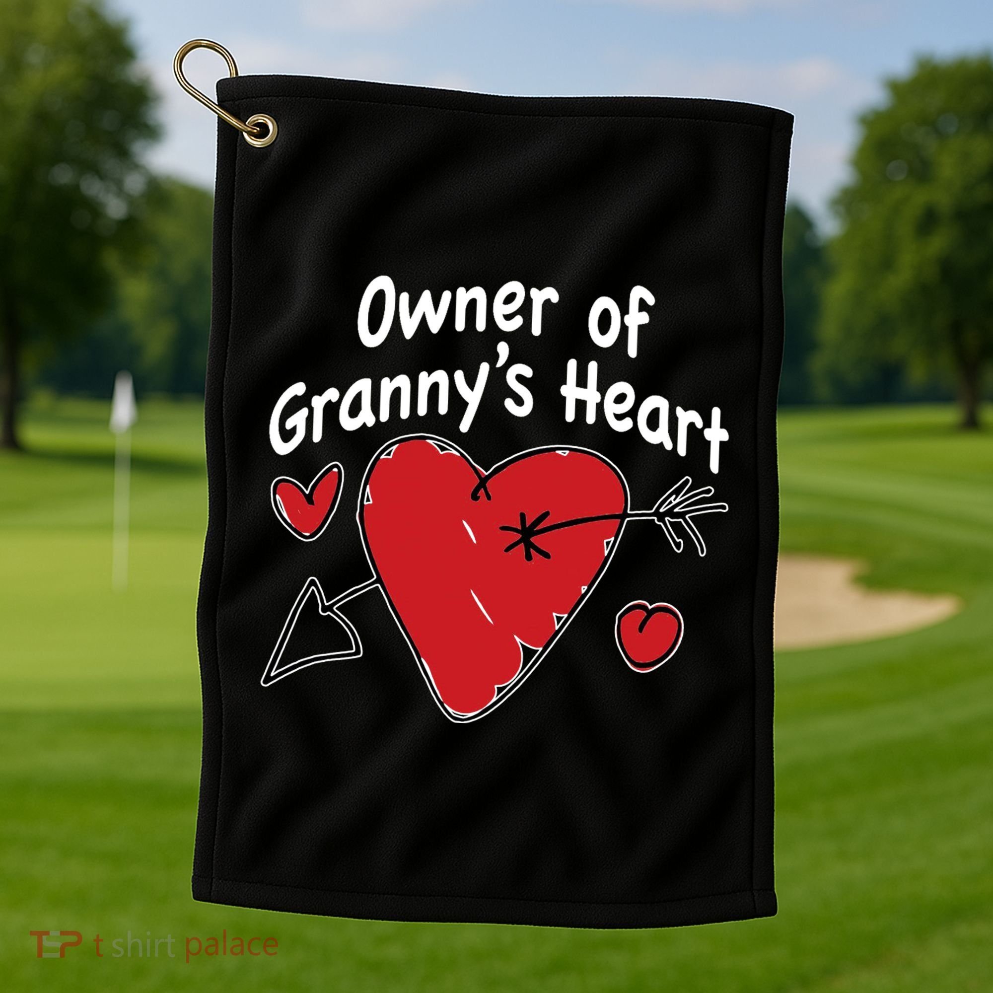 Owner Of Grannys Heart Cute Gift Golf Towel