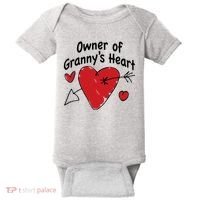 Owner Of Grannys Heart Cute Gift Baby Bodysuit thumb 0