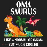Omasaurus Oma Grandma Saurus Dinosaur Matching Cool Gift Women's Sweatshirt thumb 2