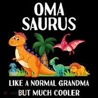 Omasaurus Oma Grandma Saurus Dinosaur Matching Cool Gift Bucket Hat thumb 4