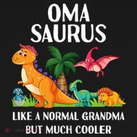 Omasaurus Oma Grandma Saurus Dinosaur Matching Cool Gift Pajama Set thumb 2