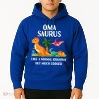 Omasaurus Oma Grandma Saurus Dinosaur Matching Cool Gift Hoodie thumb 2